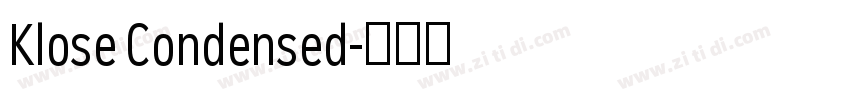 Klose Condensed字体转换